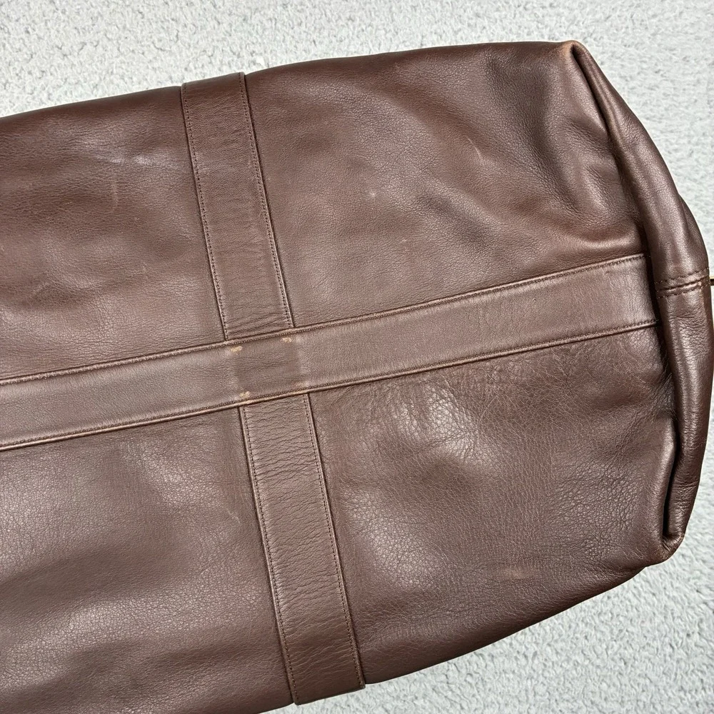 Vintage Coach 5497 Medium Cabin Bag Brown Nylon Leather Weekender Duffle